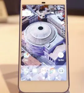 the-google-pixel-phone-is-displayed-during-the-presentation-of