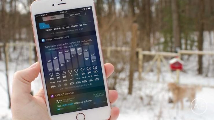 weather widgets iphone