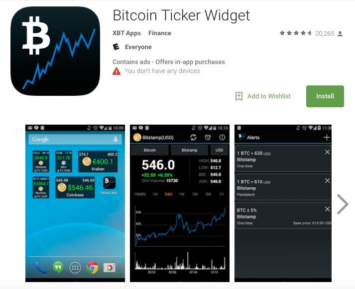 bitcoin ticker widget osx