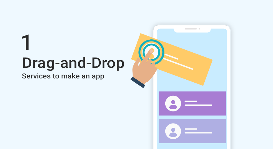drag and drop services to make app