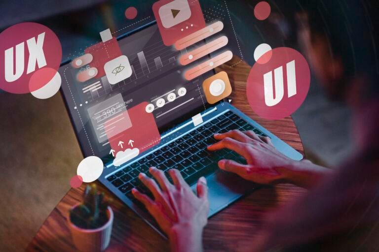 ui ux representations with laptop